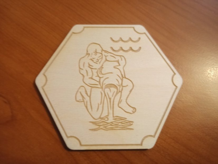 Podtácky Zvěrokruh obrázky - Varianta: Vodnář