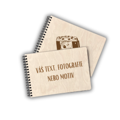 Dřevěné fotoalbum - s vlastní fotografií/motivem