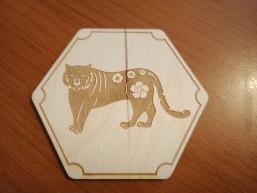 Podtácky Čínský zvěrokruh - Varianta: Tygr