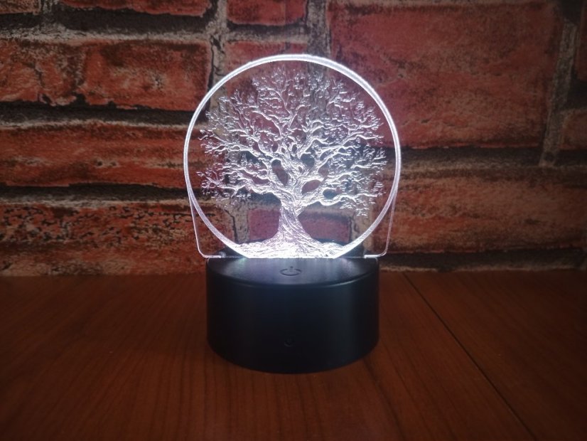 Podsvícený strom života Akryl