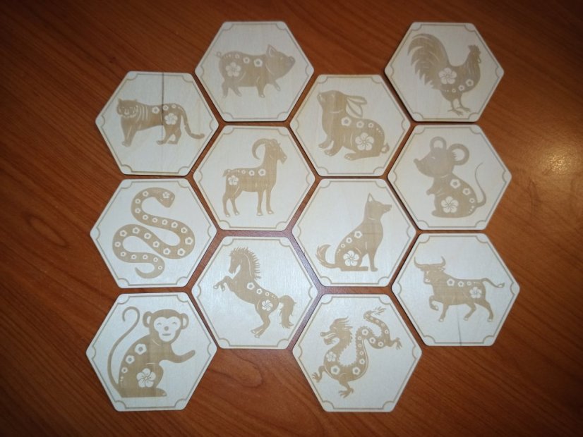 Podtácky Čínský zvěrokruh - Varianta: celá sada