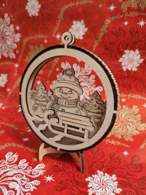 Vánoční 3D ozdoby - Varianta ozdoby: Vzor č.3