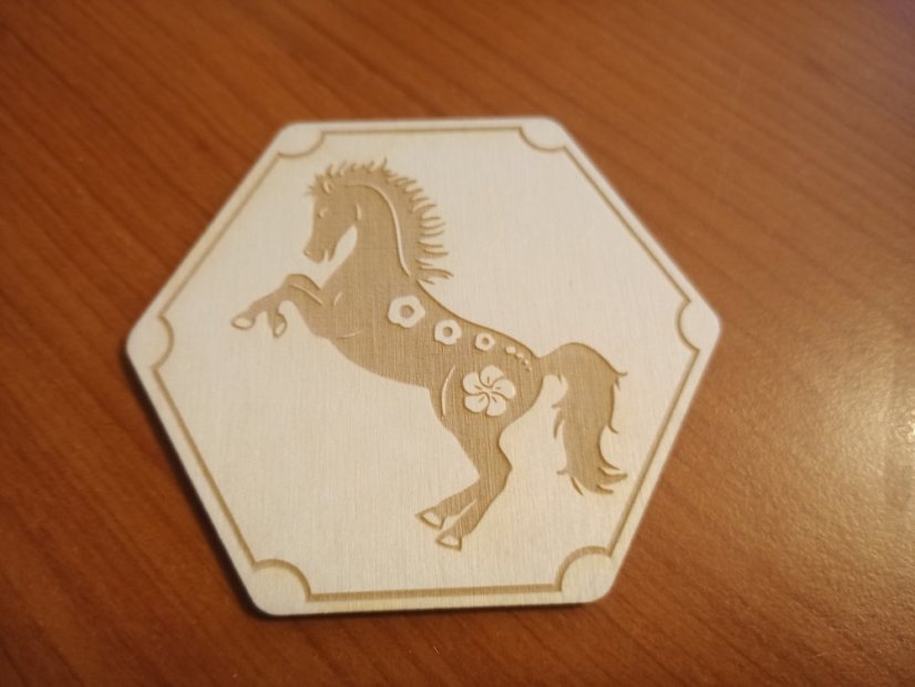 Podtácky Čínský zvěrokruh - Varianta: Kůň
