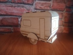 Dřevěná kasička - Karavan
