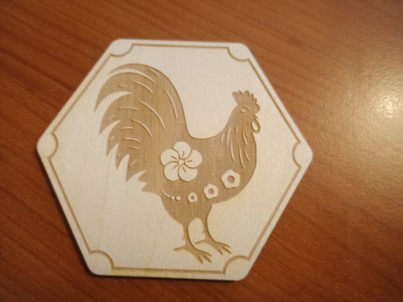 Podtácky Čínský zvěrokruh - Varianta: Kohout