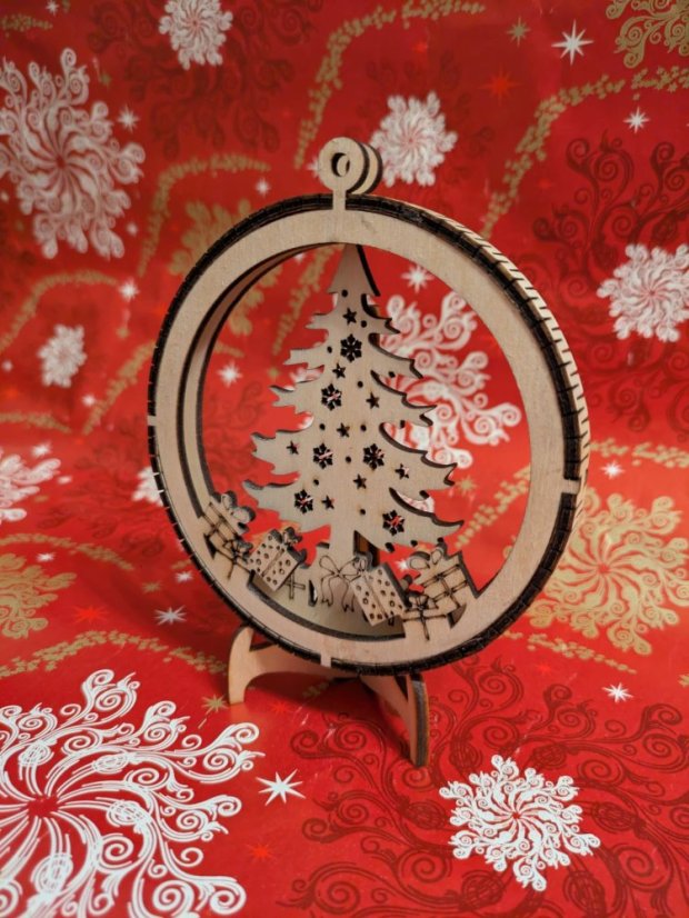 Vánoční 3D ozdoby - Varianta ozdoby: Vzor č.1