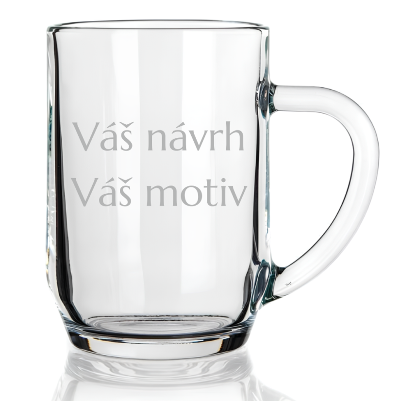 Gravírovaný půllitr na pivo - Chci motiv: Na vnitřní straně