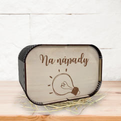 Dřevěná kasička - na nápady