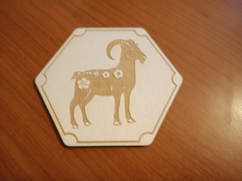 Podtácky Čínský zvěrokruh - Varianta: Koza (Ovce)