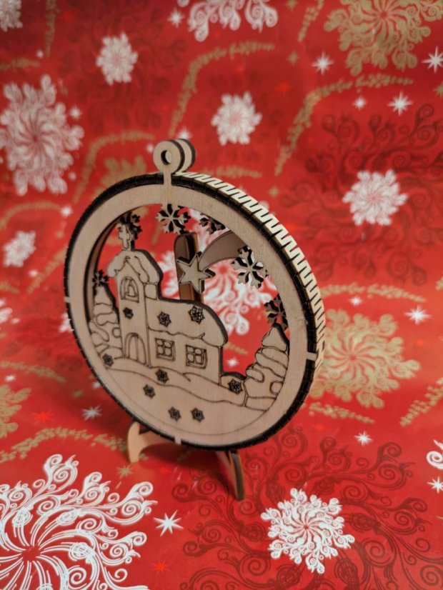 Vánoční 3D ozdoby - Varianta ozdoby: Vzor č.5