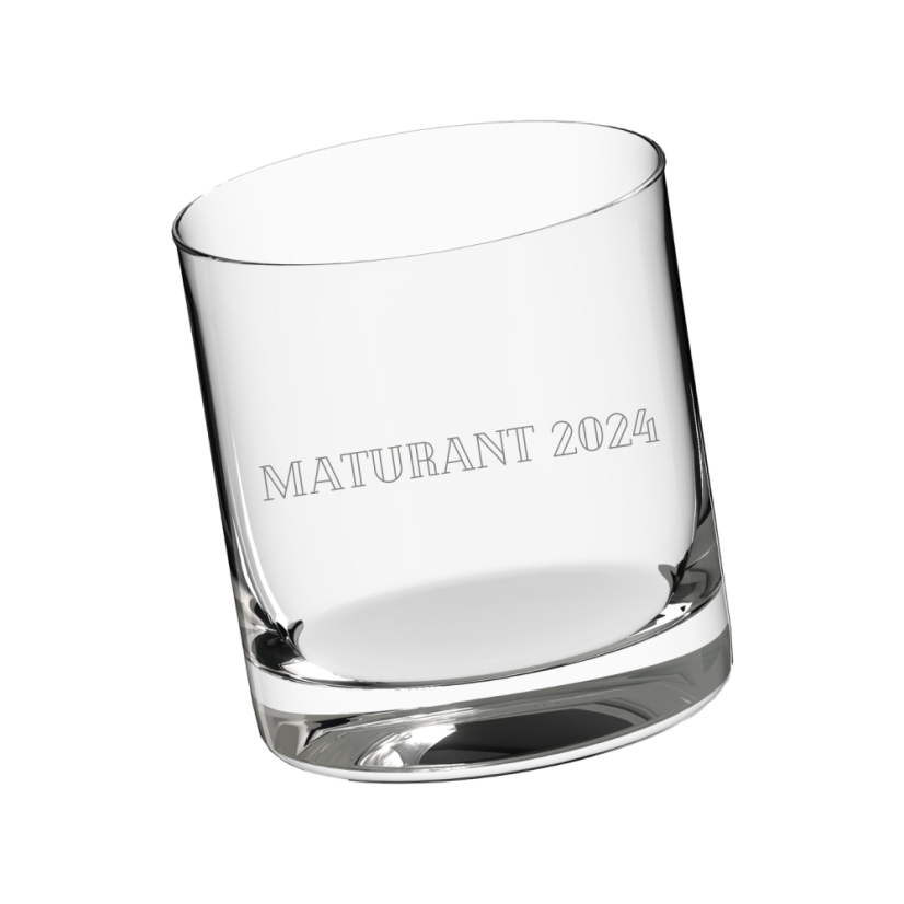 Sklenka na whisky s textem na přání