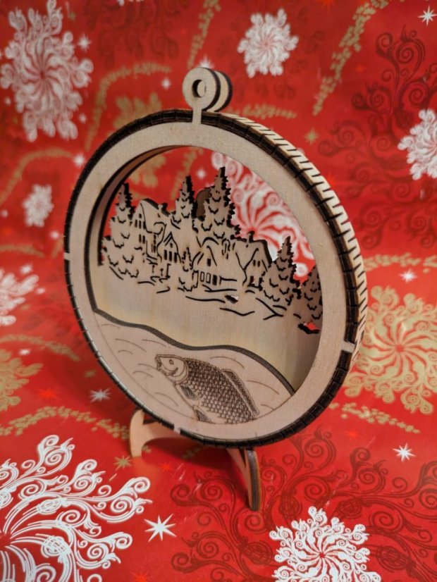 Vánoční 3D ozdoby - Varianta ozdoby: Vzor č.2